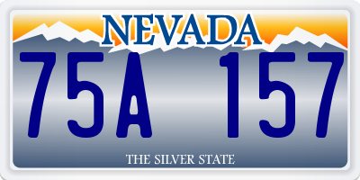 NV license plate 75A157