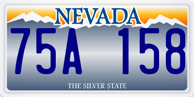 NV license plate 75A158