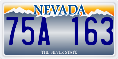 NV license plate 75A163