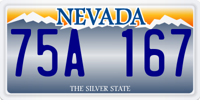 NV license plate 75A167