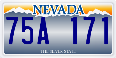NV license plate 75A171