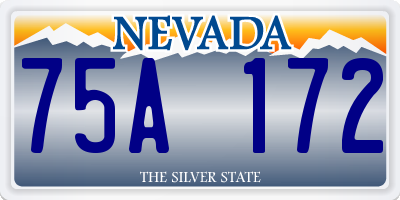 NV license plate 75A172
