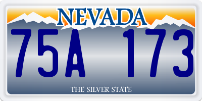 NV license plate 75A173