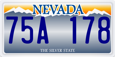 NV license plate 75A178