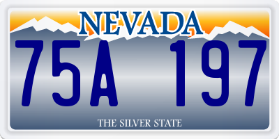 NV license plate 75A197