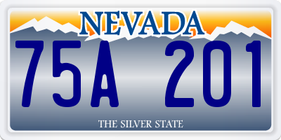 NV license plate 75A201