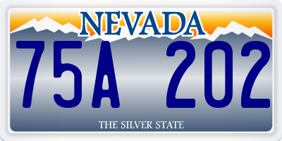 NV license plate 75A202
