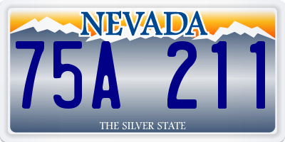 NV license plate 75A211