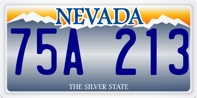 NV license plate 75A213