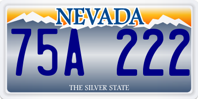 NV license plate 75A222