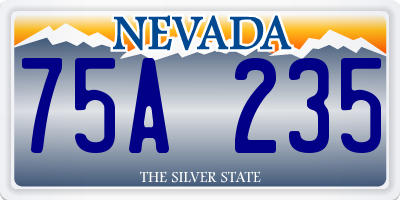 NV license plate 75A235