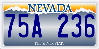 NV license plate 75A236