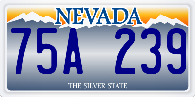 NV license plate 75A239