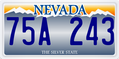 NV license plate 75A243