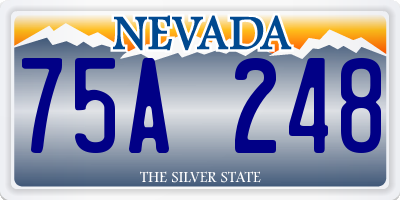 NV license plate 75A248