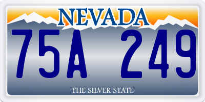 NV license plate 75A249