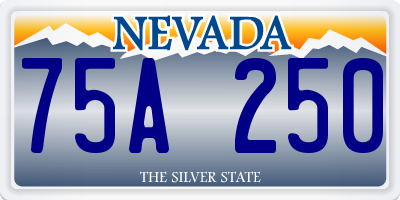 NV license plate 75A250