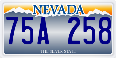 NV license plate 75A258