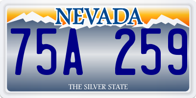 NV license plate 75A259