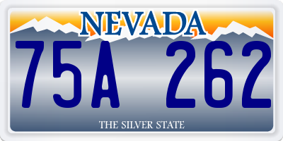 NV license plate 75A262