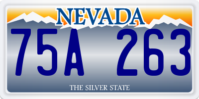 NV license plate 75A263