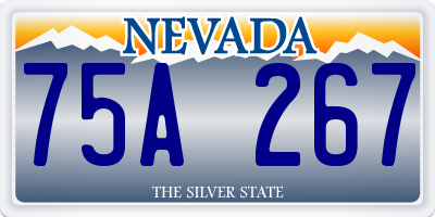 NV license plate 75A267