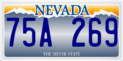 NV license plate 75A269