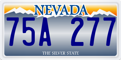 NV license plate 75A277