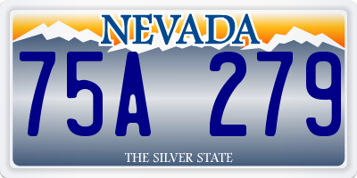 NV license plate 75A279
