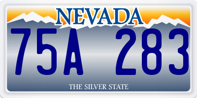 NV license plate 75A283