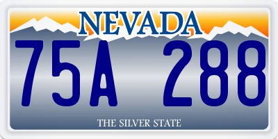 NV license plate 75A288