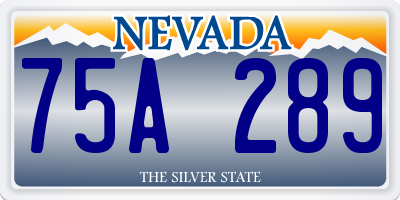 NV license plate 75A289