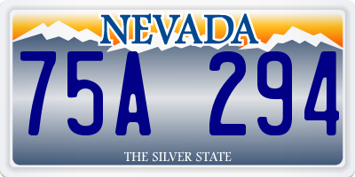 NV license plate 75A294