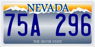 NV license plate 75A296