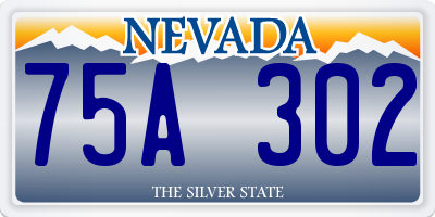 NV license plate 75A302