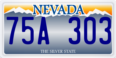 NV license plate 75A303