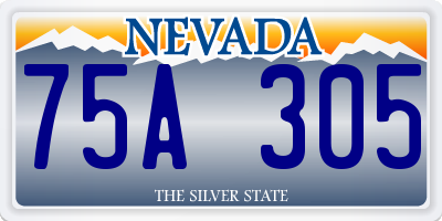 NV license plate 75A305