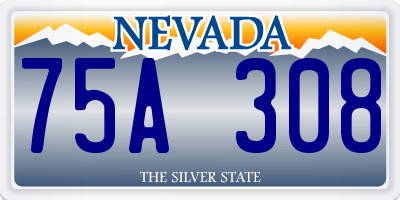 NV license plate 75A308
