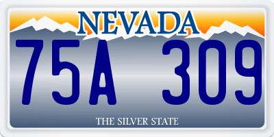 NV license plate 75A309