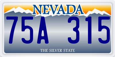 NV license plate 75A315