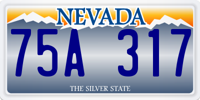 NV license plate 75A317