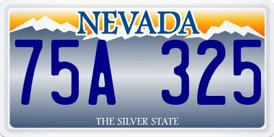 NV license plate 75A325