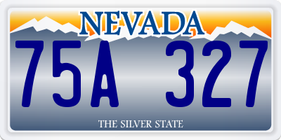 NV license plate 75A327