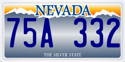 NV license plate 75A332