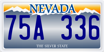 NV license plate 75A336