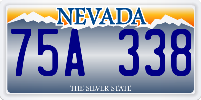 NV license plate 75A338