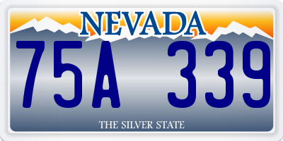 NV license plate 75A339