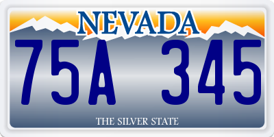 NV license plate 75A345