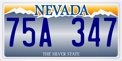 NV license plate 75A347