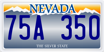 NV license plate 75A350